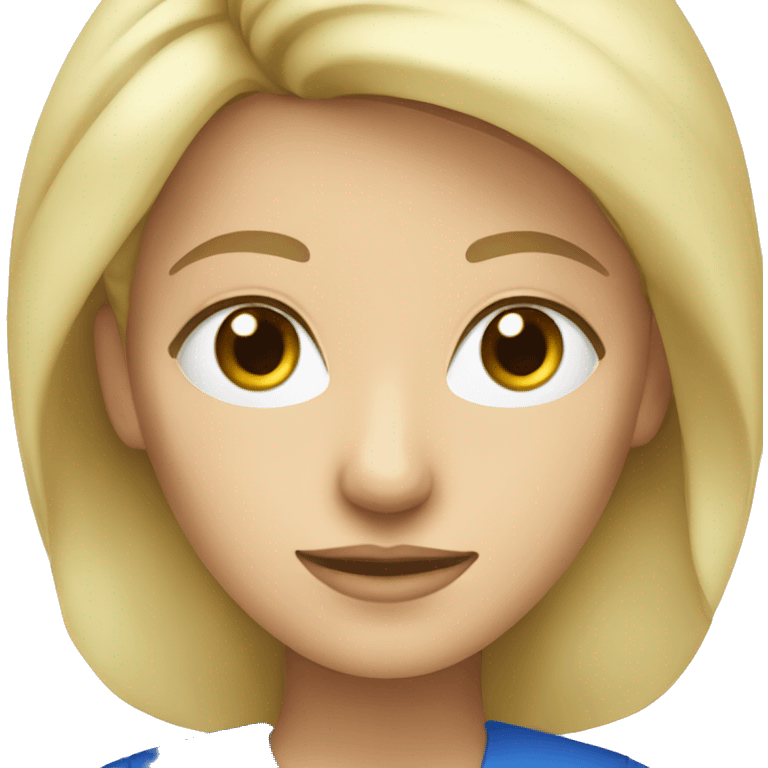 blonde blue eye female teacher emoji