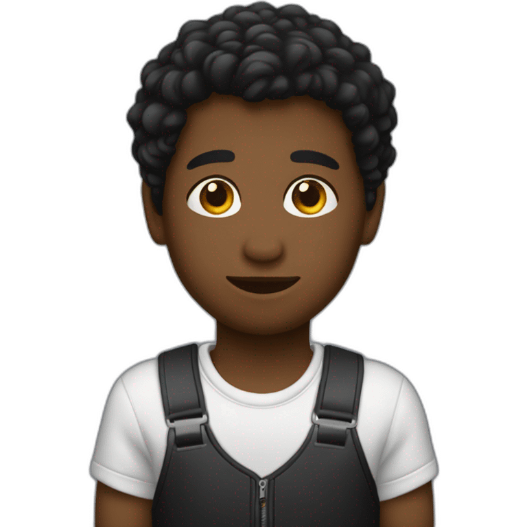 Garçon métisse cheveux noir court emoji