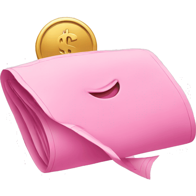 pink money flying emoji