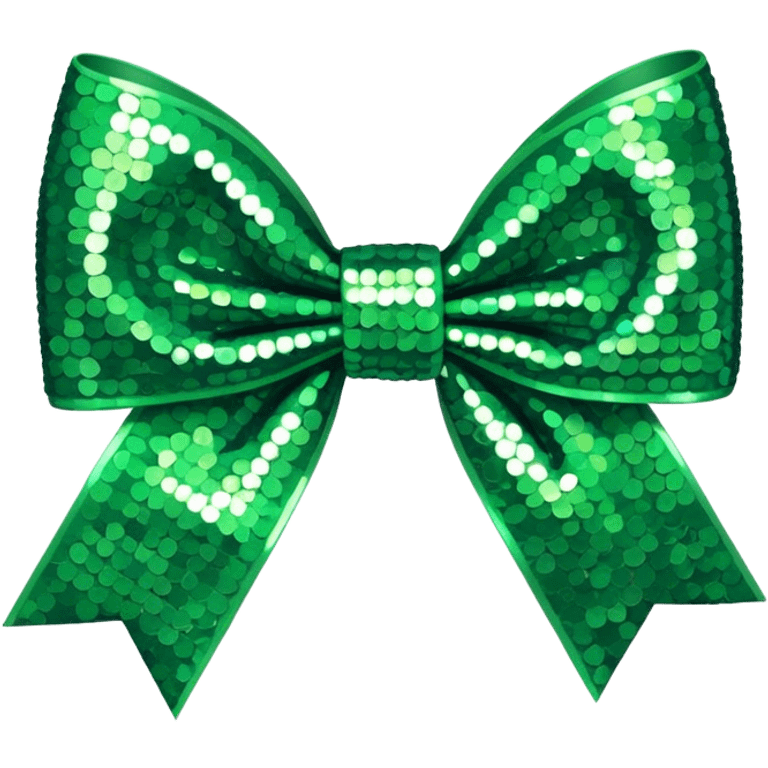 green sequin bow emoji