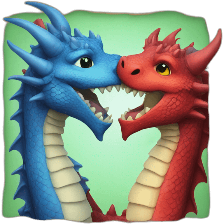 Dragon kissing emoji emoji