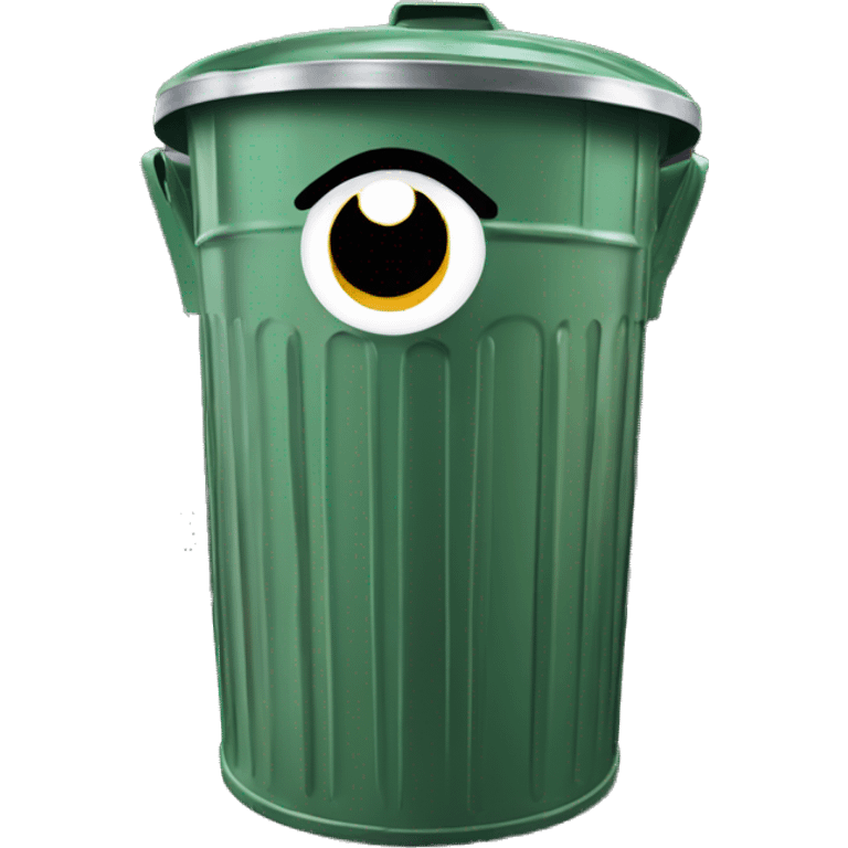 oscar the grouch inside metal trash can emoji