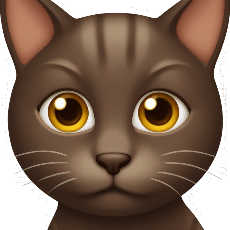 Chocolate brown cat emoji