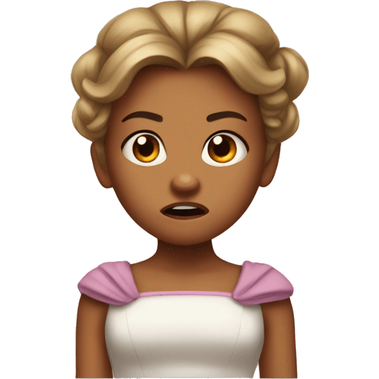 angry princess little girl  emoji