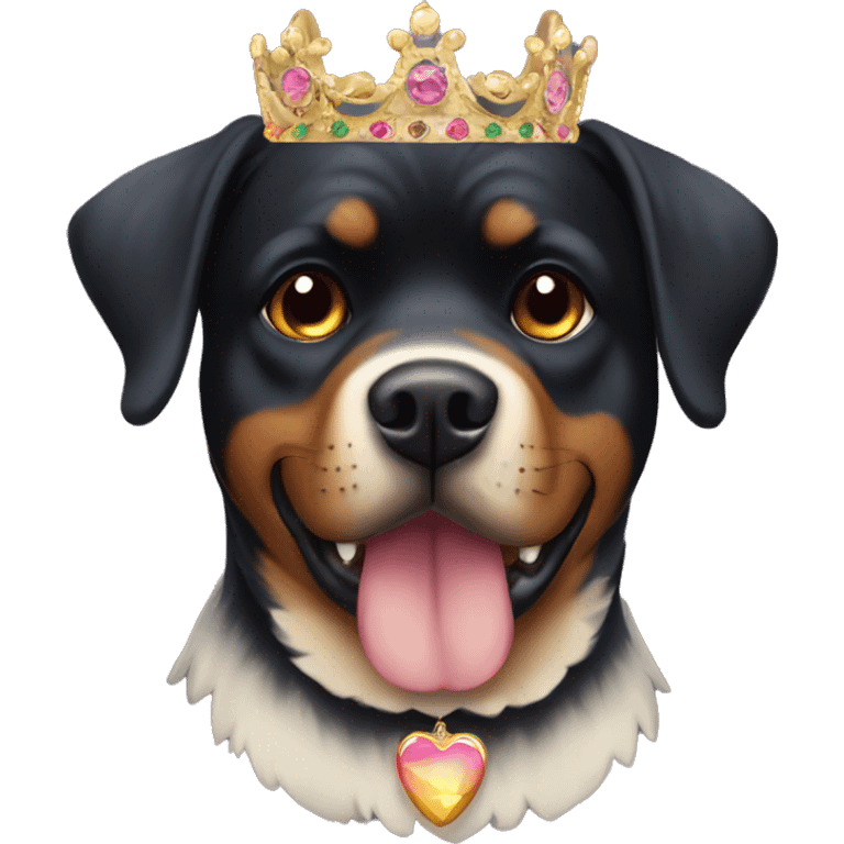 Rottweiler with a tiara  emoji