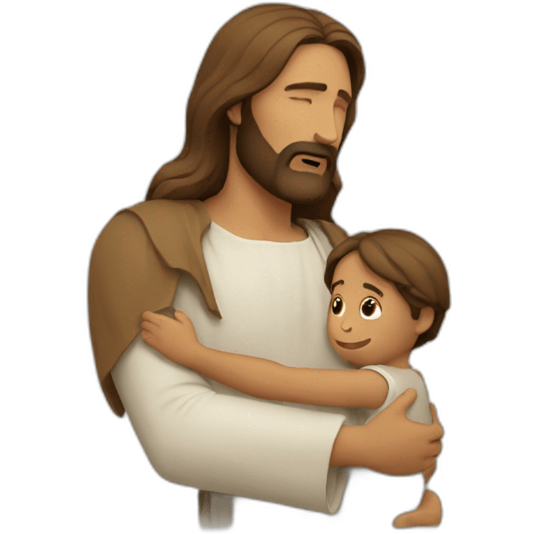 Jesus protecting a child emoji