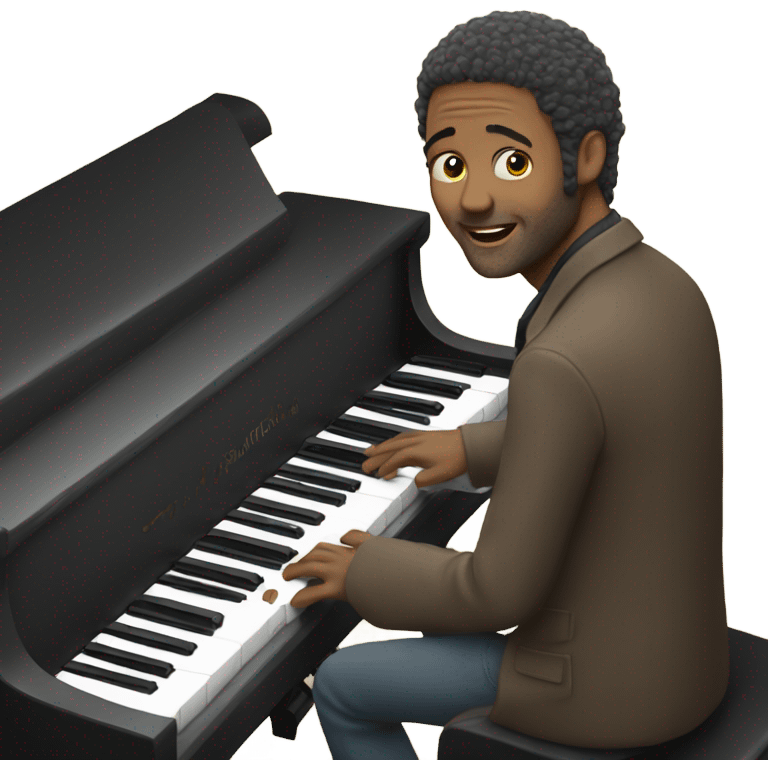 Man play piano  emoji