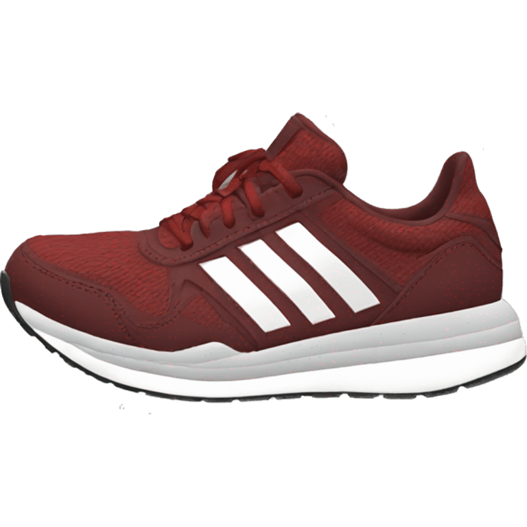 adidas dark red running shoes emoji