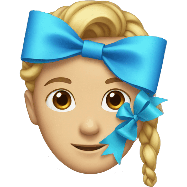 Blue bow emoji