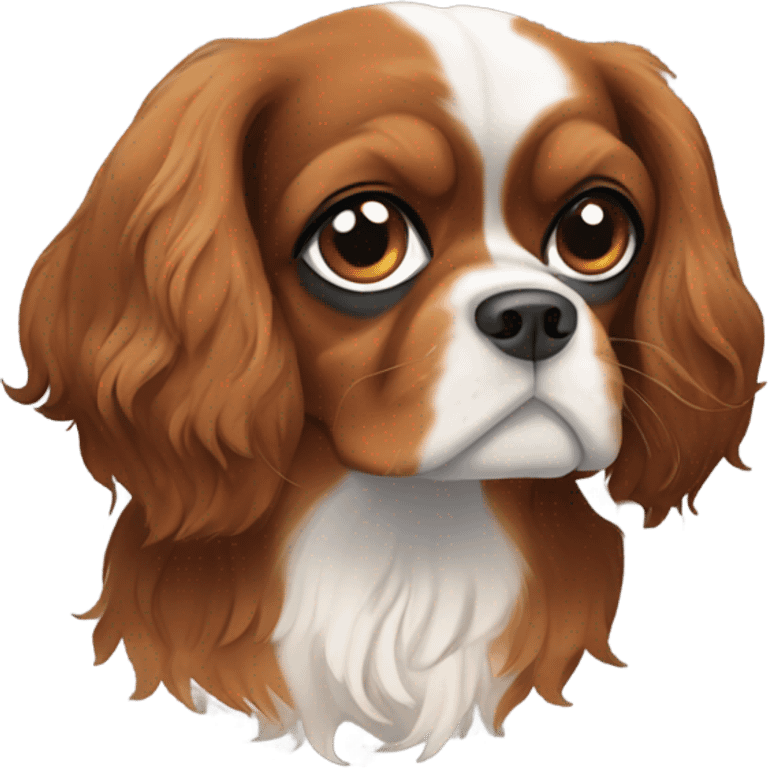 Cavalier king charles, black and tan emoji