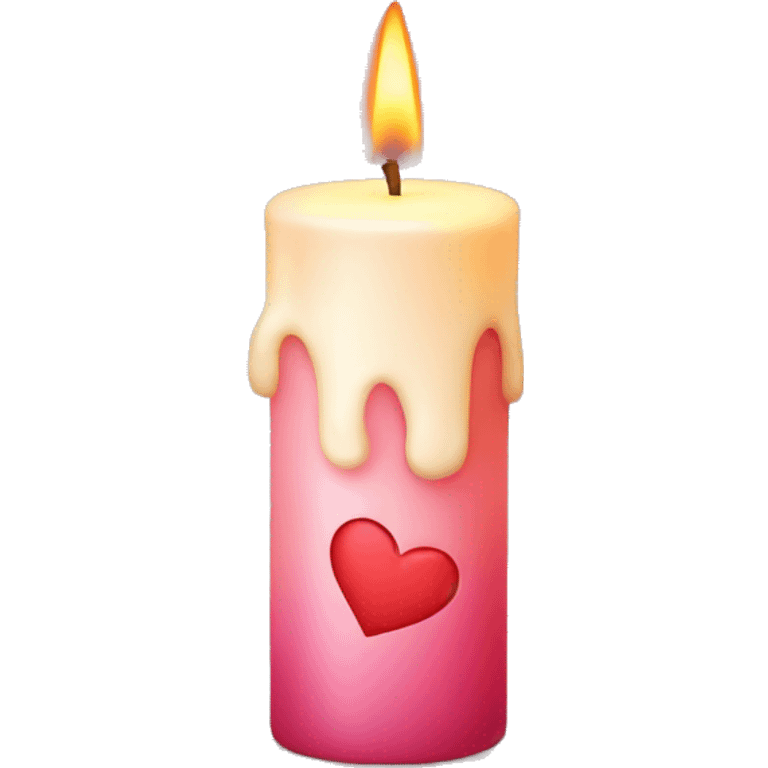 Candle with hearts  emoji