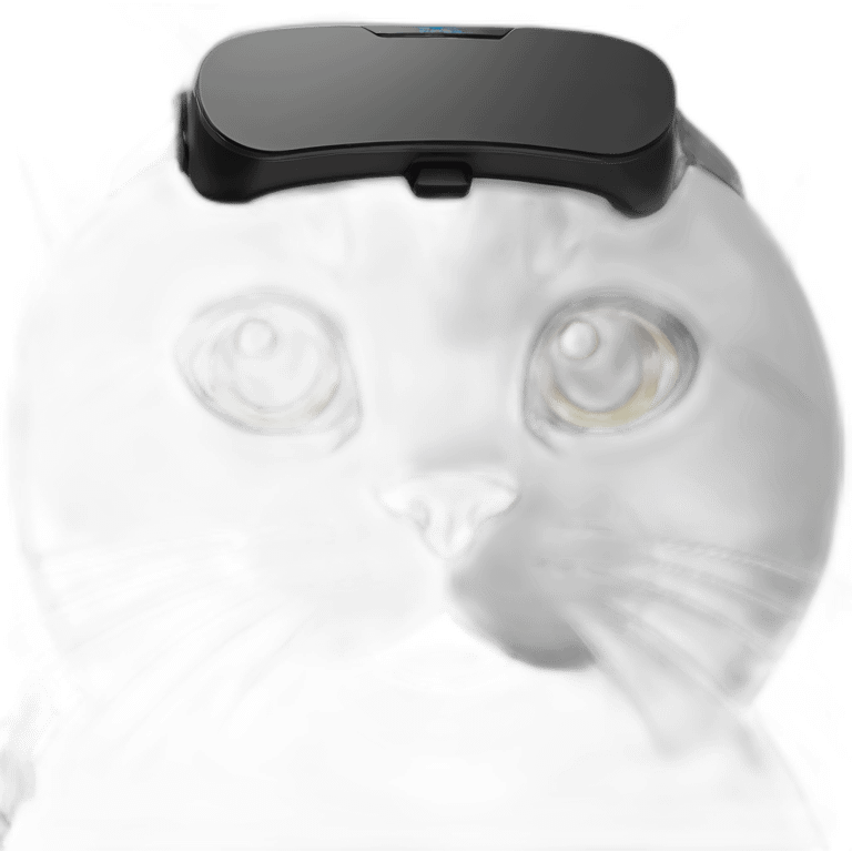 Cat with oculus quest 2 white headset emoji