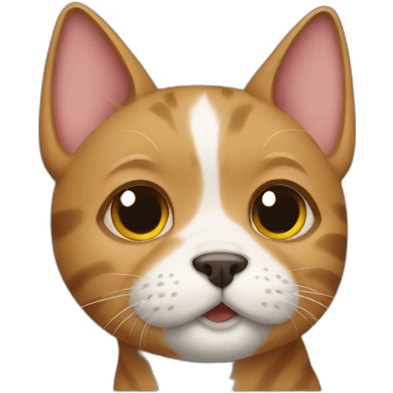 Cat in a dog emoji