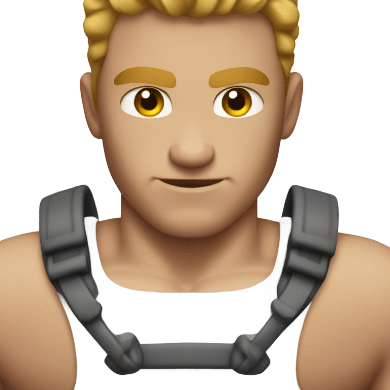 White man with muscles emoji