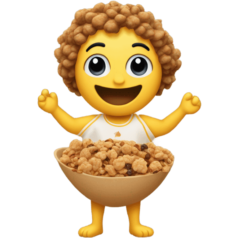 Happy Granola cluster character emoji