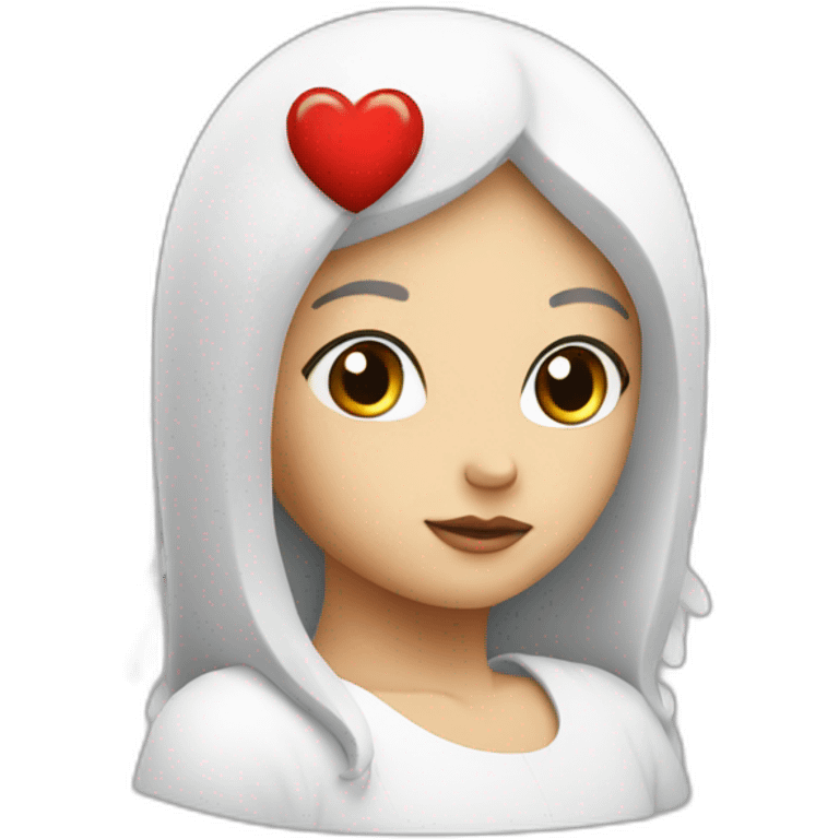 coeur rouge avec un ange emoji