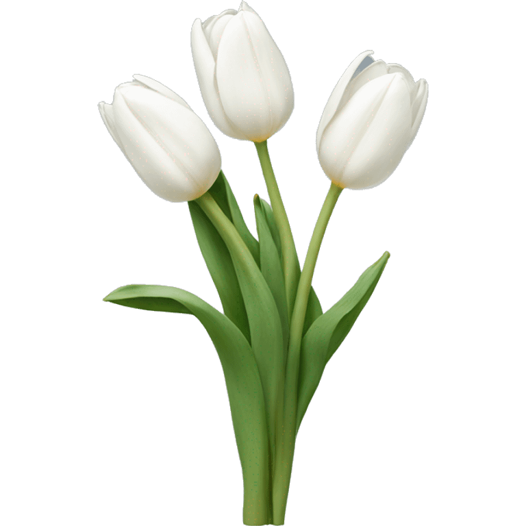 White tulips emoji