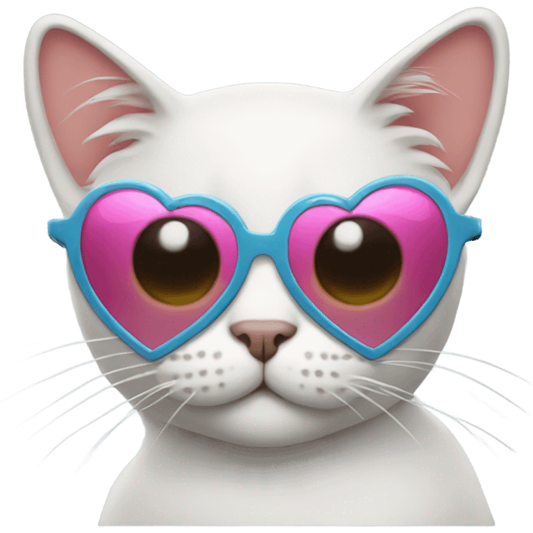 cat wearing heart sunglasses  emoji