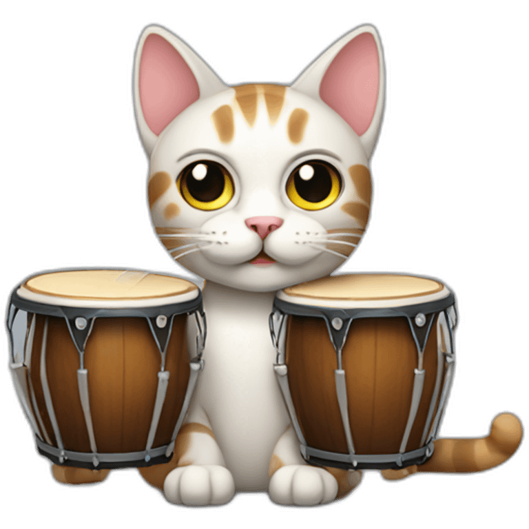 cat with bongos emoji