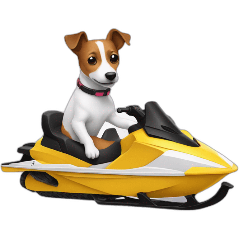 Jack russel on a skidoo emoji