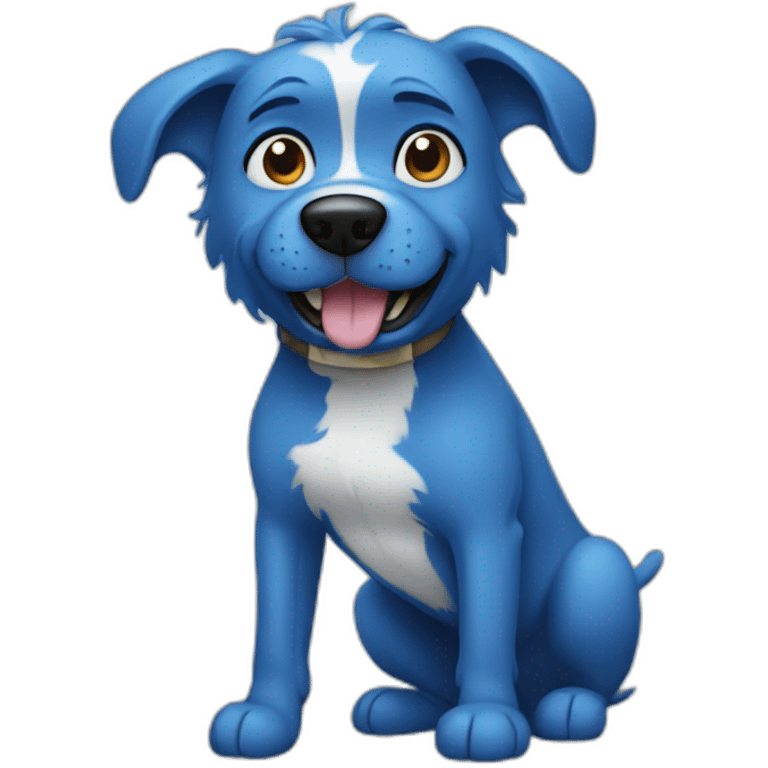 Blue dog emoji