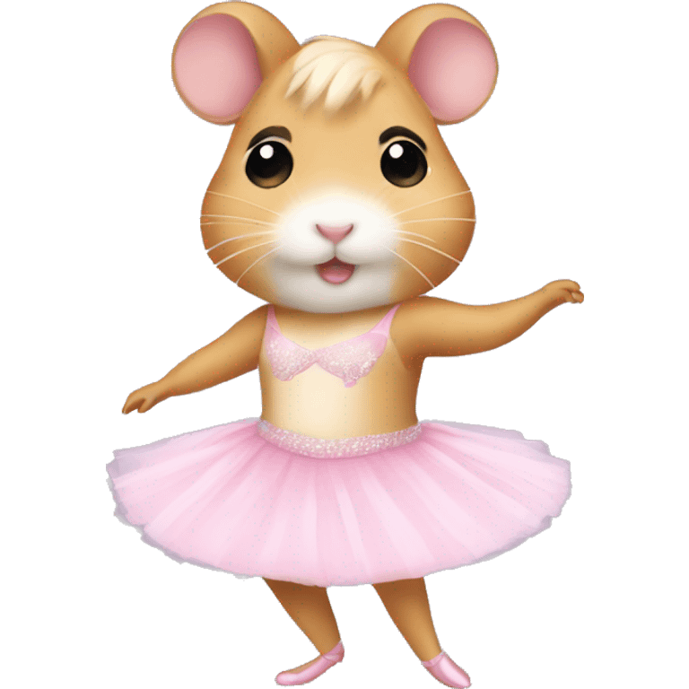 Hamster in a ballerina's outfit emoji