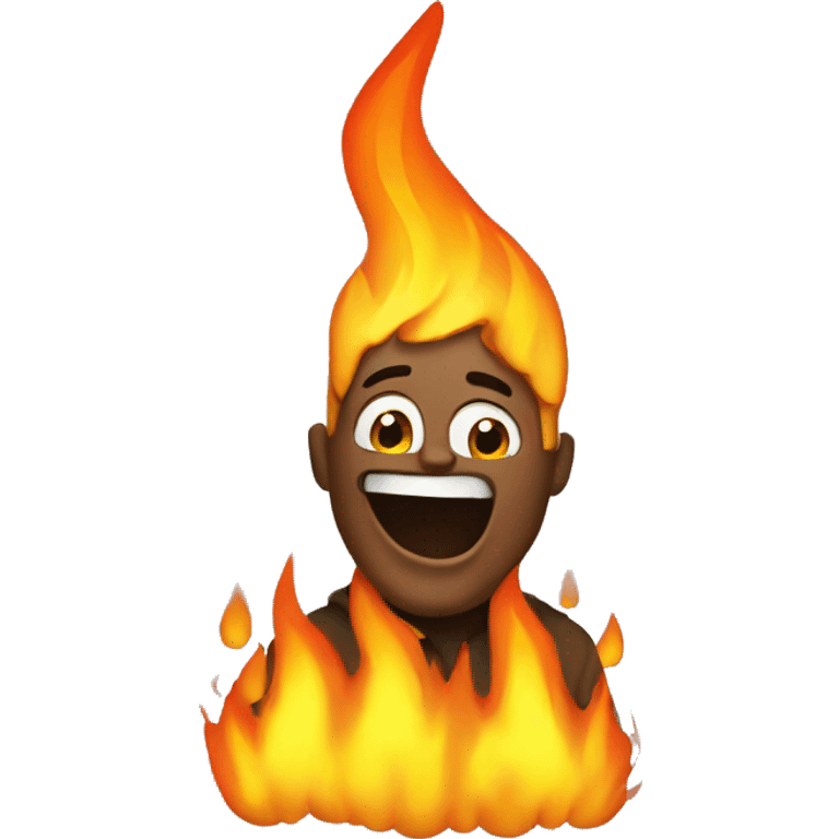 Chat en feu emoji