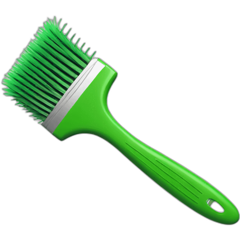 comb brush green emoji