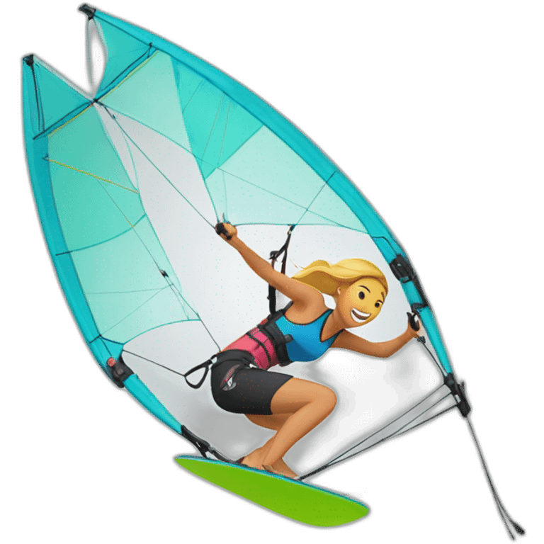 female kiteboarding emoji