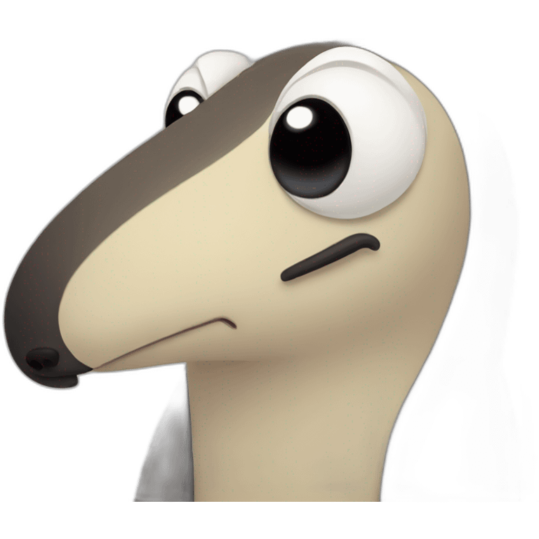 sad anteater emoji