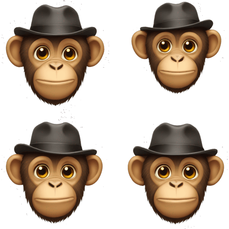 monkey with a hat emoji