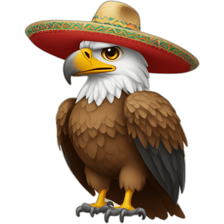 Eagle wearing a sombrero emoji