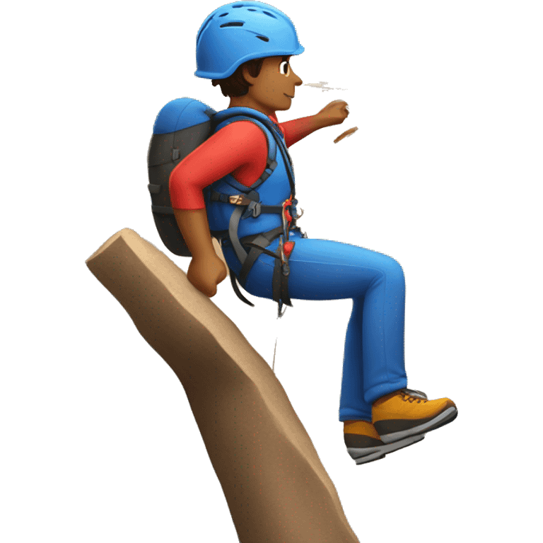 Climber setting off fireworks emoji