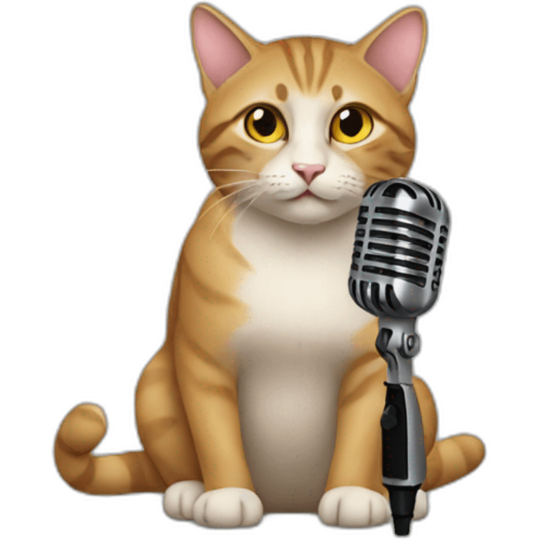 cat singer emoji