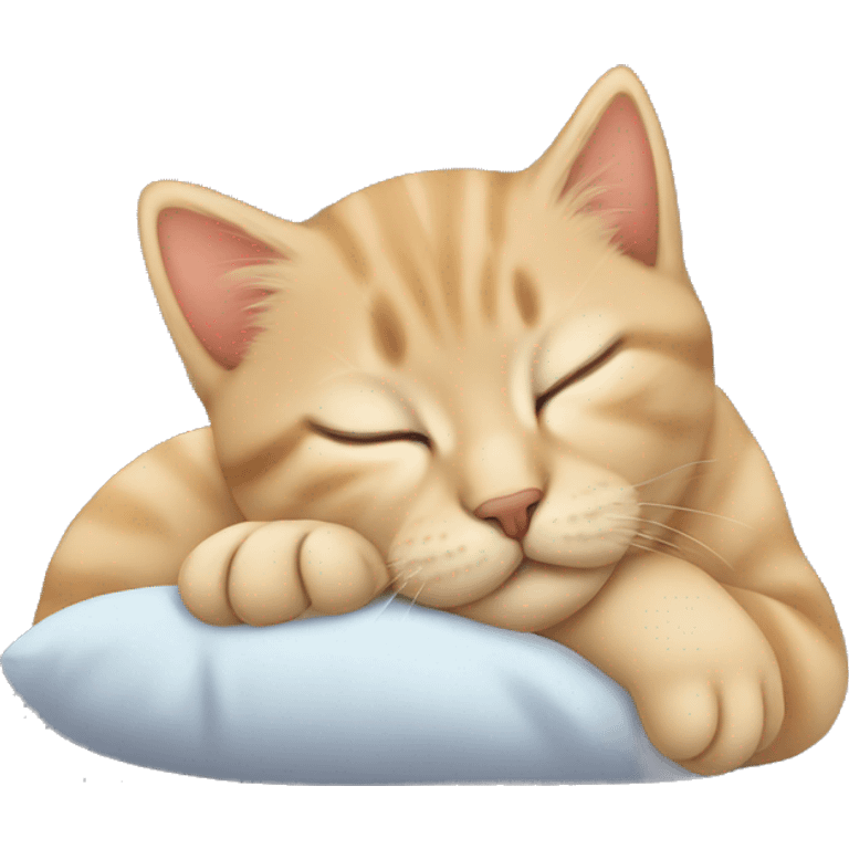 Kitten sleeping emoji