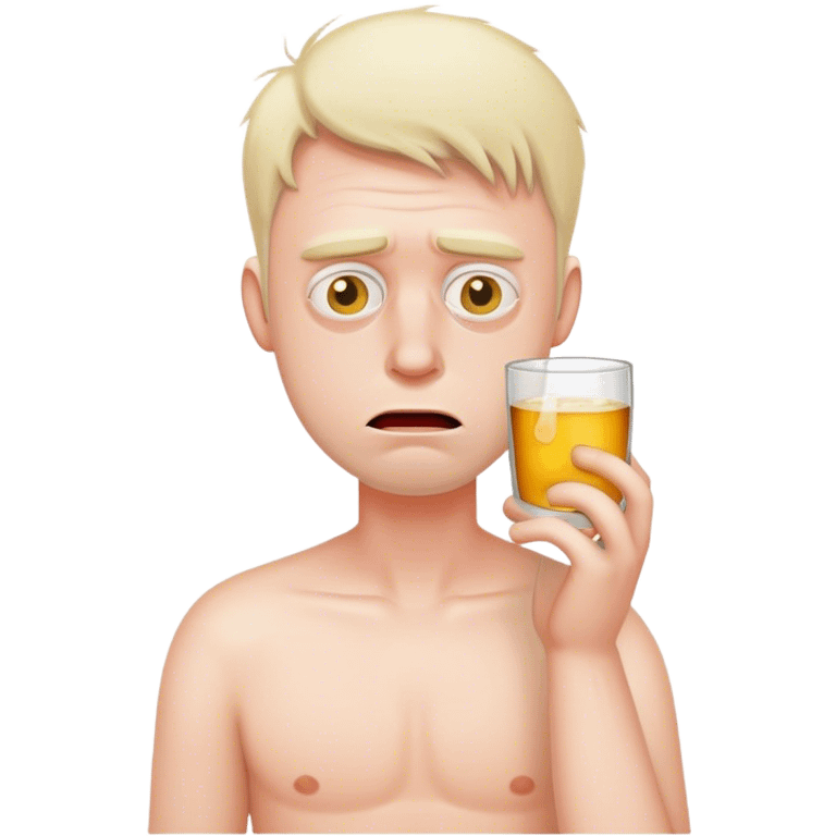 Guy with hangover emoji