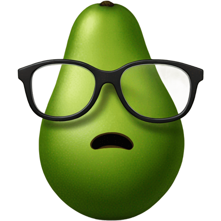 Avocado with glasses  emoji