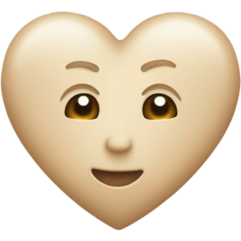 Beige heart emoji