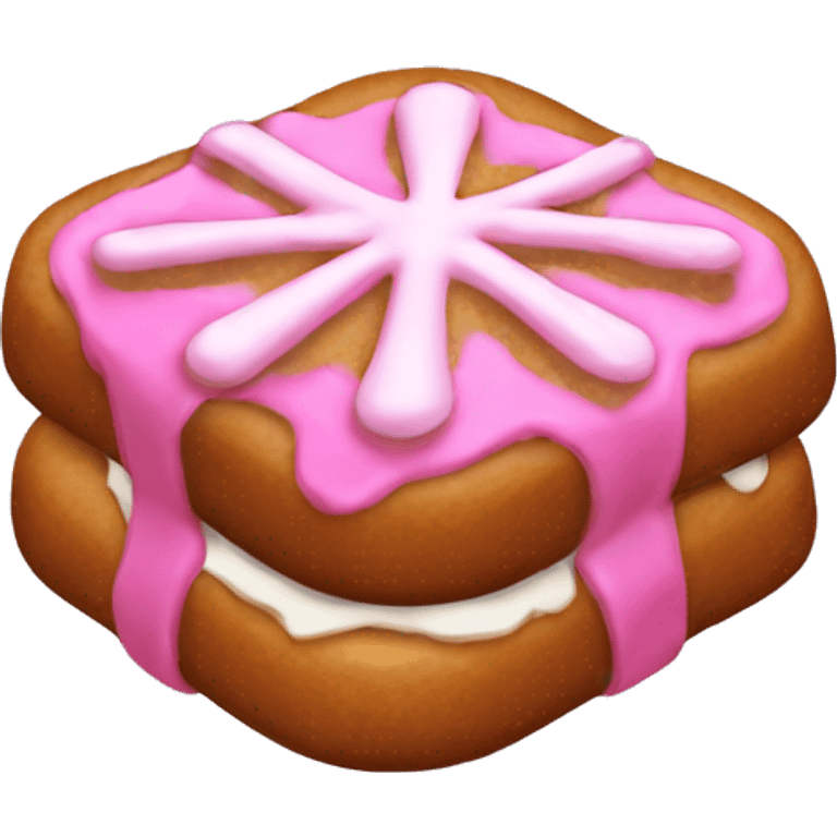 Pink christmas lebkuchen emoji