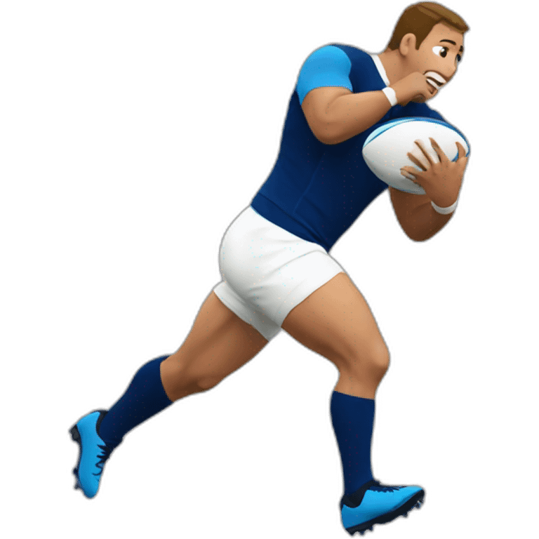 Rugby player scoring a try emoji