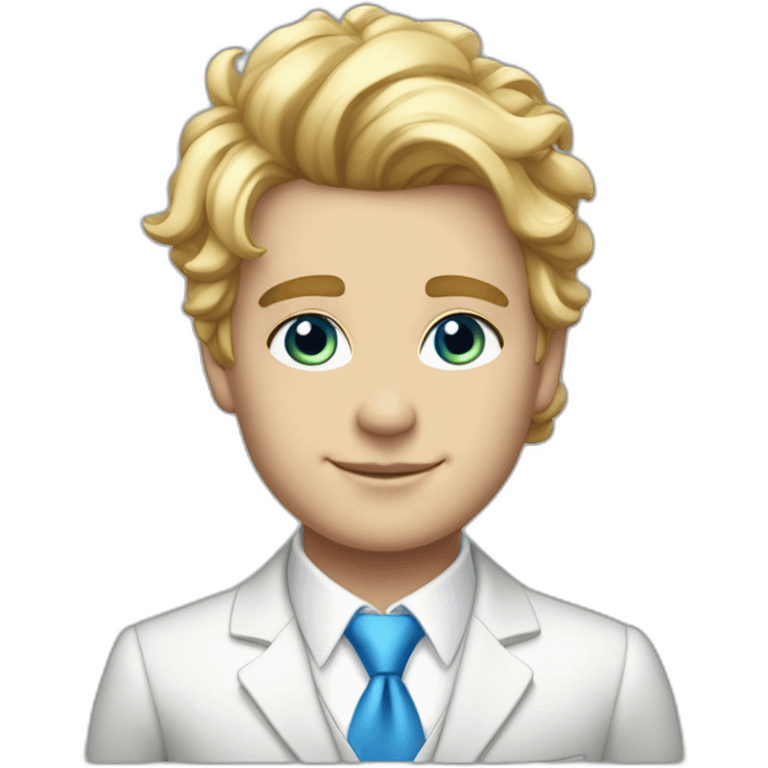 Posh-boy-with-white-suit-and-blue-eyes-and-rainbow-unicorn-hair emoji