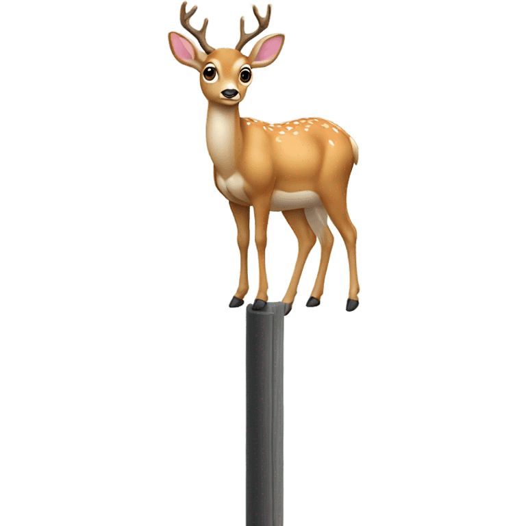 Deer on a pole emoji