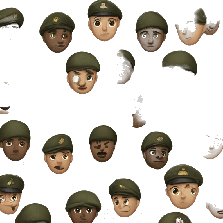 Homme tenu de militaire emoji