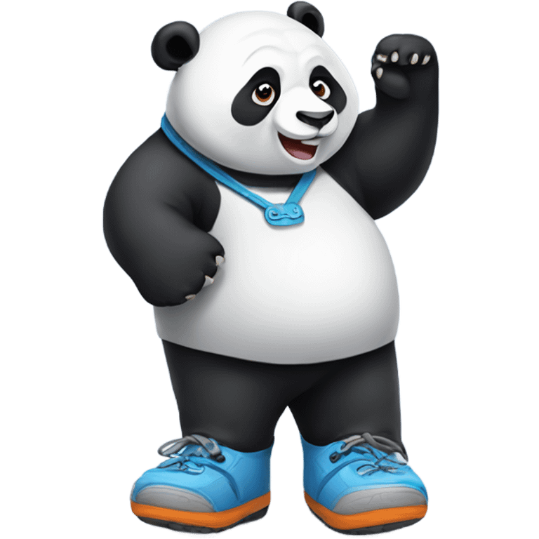 Panda wearing Crocs emoji