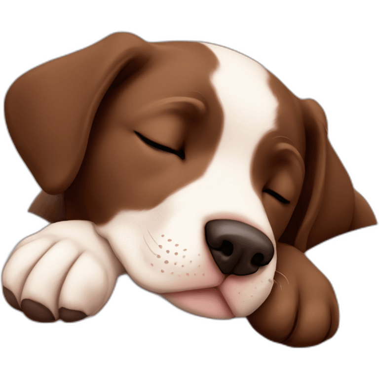 sleeping night puppie chocolate labrador emoji