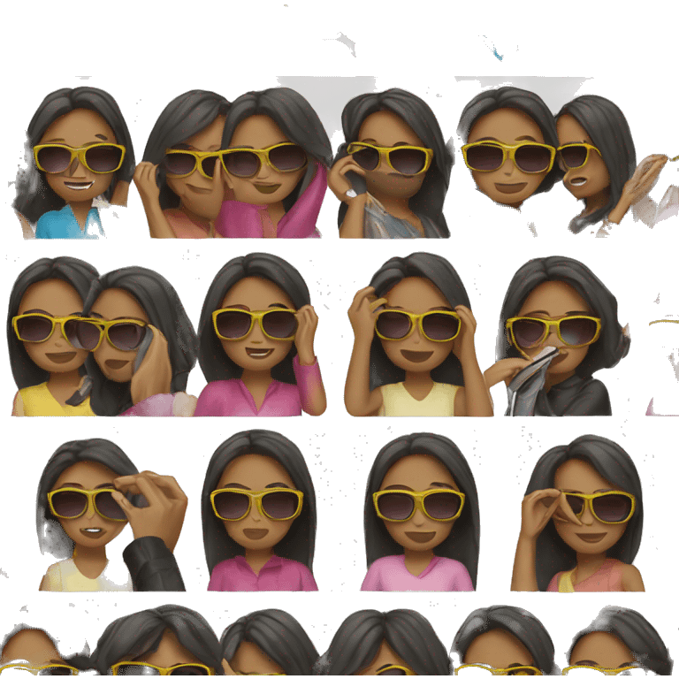 Women picking sunglasses up emoji