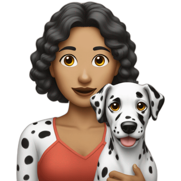 women-and-dalmata-dog emoji