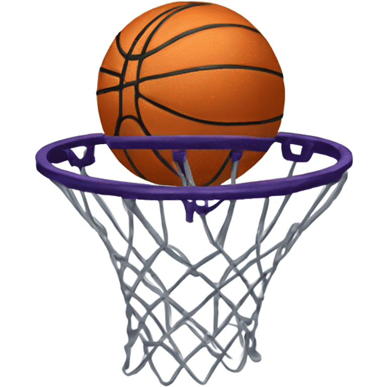 making a basketball into a hoop emoji