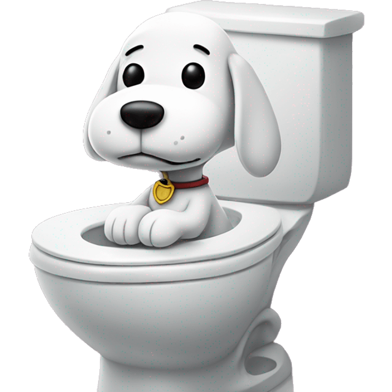 snoopy sitting on toilet emoji