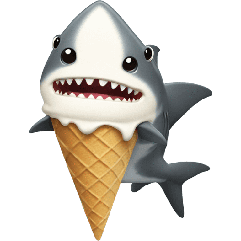 Sharks eat ice cream  emoji